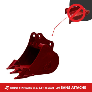 GODET TRANCHEE 2.5-3.5T 450MM - SANS ATTACHE