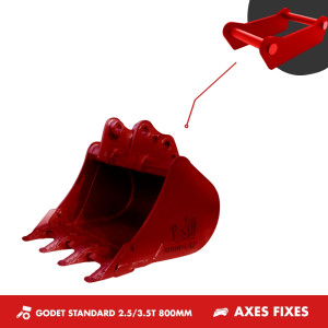 GODET TRANCHEE 2.5-3.5T 760MM - AXES FIXES
