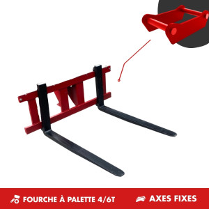 FOURCHE À PALETTE 4/6T - PLATINE AXES FIXES
