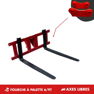 FOURCHE À PALETTE 6/9T - PLATINE AXES LIBRES