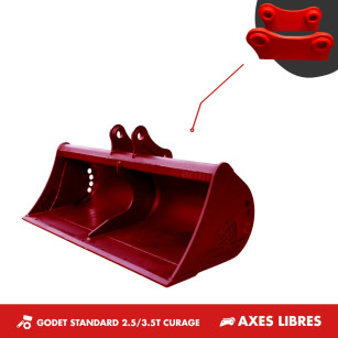 GODET CURAGE 2.5-3.5T 1200MM - AXES LIBRES