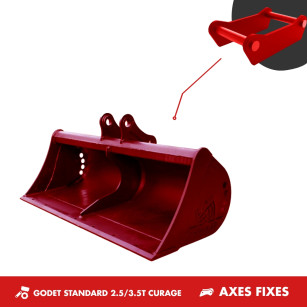 GODET CURAGE 2.5-3.5T 1200MM - AXES FIXES