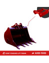 GODET TRANCHEE 6T-9T 900MM - AXES FIXES