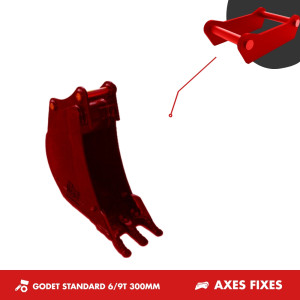 GODET TRANCHEE 6T-9T 300MM - AXES FIXES