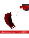 GODET TRANCHEE 6T-9T 300MM - AXES FIXES
