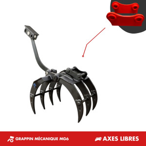 GRAPPIN MÉCANIQUE MG6 - PLATINE AXES LIBRES