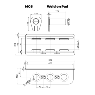 GRAPPIN MÉCANIQUE MG6 - PLATINE AXES FIXES