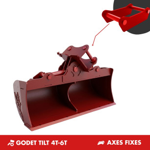 GODET TILT 4T-6T - PLATINE AXES FIXES