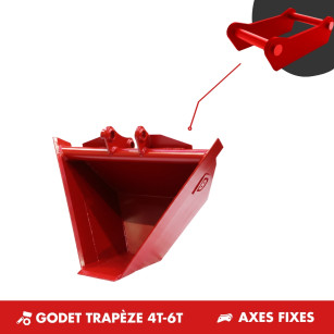 GODET TRAPÈZE 4T-6T - PLATINE AXES FIXES