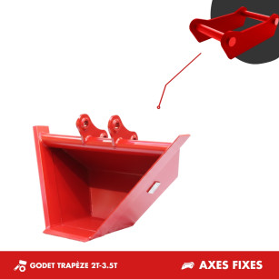 GODET TRAPÈZE 2.5T-3.5T - PLATINE AXES FIXES
