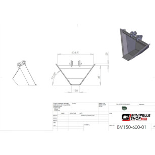 GODET TRAPÈZE 1T-2T - PLATINE AXES FIXES