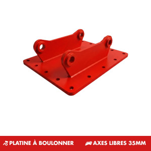 Platine à boulonner Axes libres Ø35mm