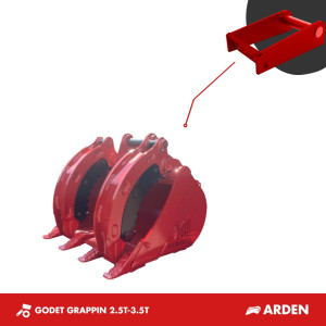 GODET GRAPPIN 760MM 2.5T-3.5T - ARDEN QA11