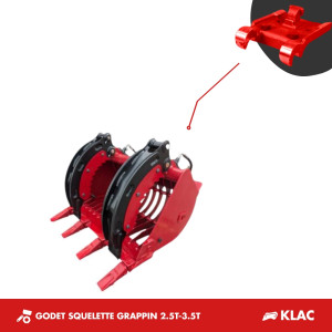 GODET GRAPPIN SQUELETTE 760MM 2.5T-3.5T - KLAC D