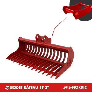 GODET RÂTEAU 1T-2T 900MM - S30