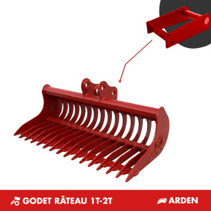 GODET RÂTEAU 1T-2T 900MM - QA05