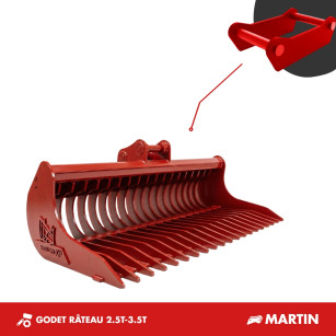 GODET RÂTEAU 2.5T-3.5T 1200MM - MARTIN M03