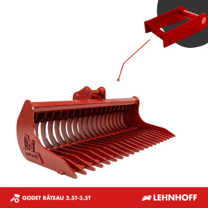 GODET RÂTEAU 2.5T-3.5T 1200MM - LEHNHOFF MS03