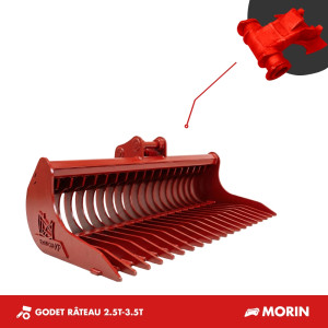 GODET RÂTEAU 2.5T-3.5T 1200MM - MORIN M1