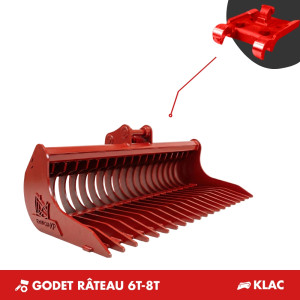 GODET RÂTEAU 7T-8T 1500MM - KLAC F