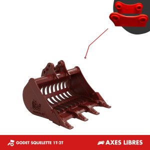 GODET SQUELETTE 600MM 1T-2T - AXES LIBRES