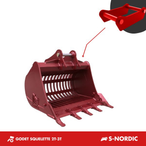 GODET SQUELETTE 760MM 2T-3.5T - S40