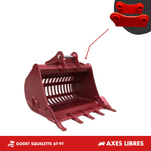 GODET SQUELETTE 900MM 6T-9T - AXES LIBRES