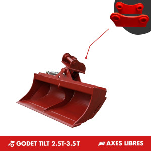 GODET TILT 2.5T-3.5T - PLATINE AXES LIBRES