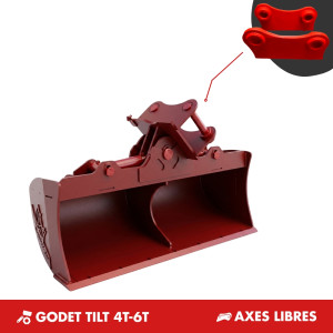 GODET TILT 4T-6T - PLATINE AXES LIBRES