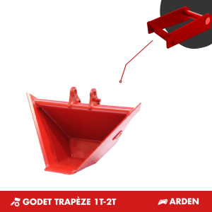 GODET TRAPÈZE 1T-2T - PLATINE ARDEN QA05