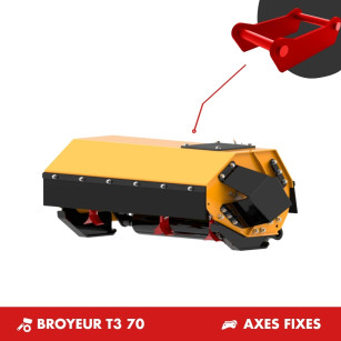 BROYEUR T3 70 - PLATINE AXES FIXES