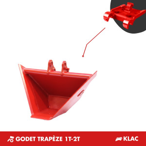 GODET TRAPÈZE 1T-2T - PLATINE KLAC C