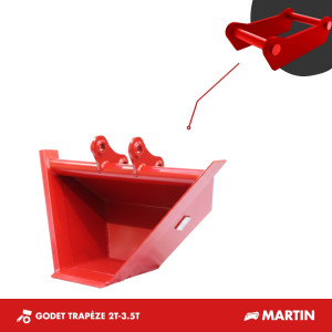 GODET TRAPÈZE 2.5T-3.5T - PLATINE MARTIN M03