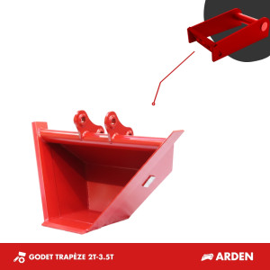 GODET TRAPÈZE 2.5T-3.5T - PLATINE ARDEN QA11