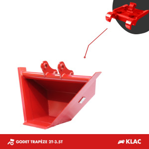 GODET TRAPÈZE 2.5T-3.5T - PLATINE KLAC D