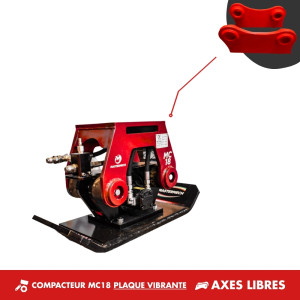 COMPACTEUR MC18 PLAQUE VIBRANTE - PLATINE AXES LIBRES
