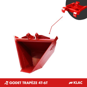 GODET TRAPÈZE 4T-6T - PLATINE KLAC E
