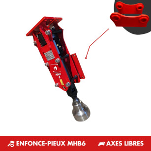 ENFONCE-PIEUX MHB6 - PLATINE AXES LIBRES