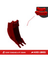 GODET TRANCHEE 6T-9T 300MM - AXES LIBRES