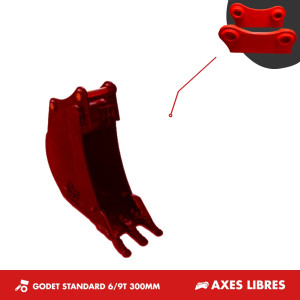 GODET TRANCHEE 6T-9T 400MM - AXES LIBRES