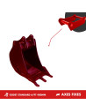 GODET TRANCHEE 6T-9T 600MM - AXES FIXES