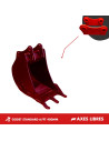 GODET TRANCHEE 6T-9T 760MM - AXES LIBRES
