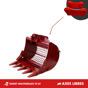 GODET MULTI-GRILLE  4T-6T - AXES LIBRES