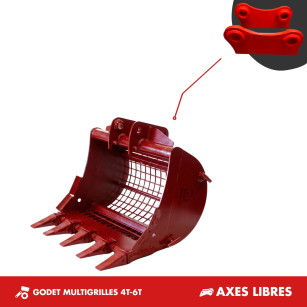 GODET MULTI-GRILLE  4T-6T - AXES LIBRES
