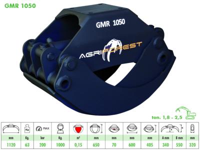 Grappin à bois hydraulique Agriforest GMR1050