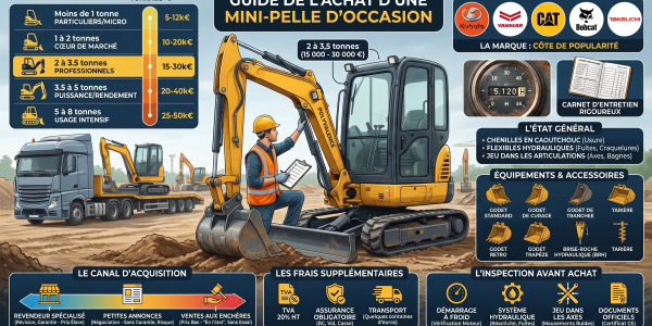 Mini-pelle d'occasion : quel budget faut-il prévoir ?