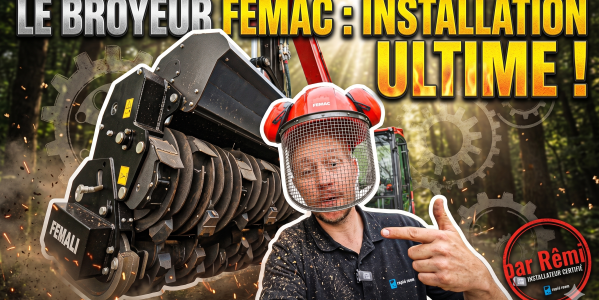  Ce broyeur forestier sur minipelle 5T pulvérise TOUT ! (Souches, Ronces, Herbe) | le FEMAC T9 DFD